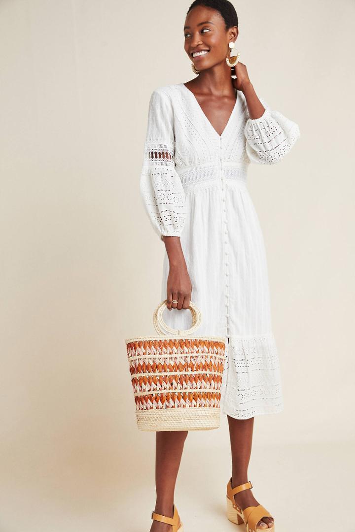 Anthropologie woodblock midi dress sales