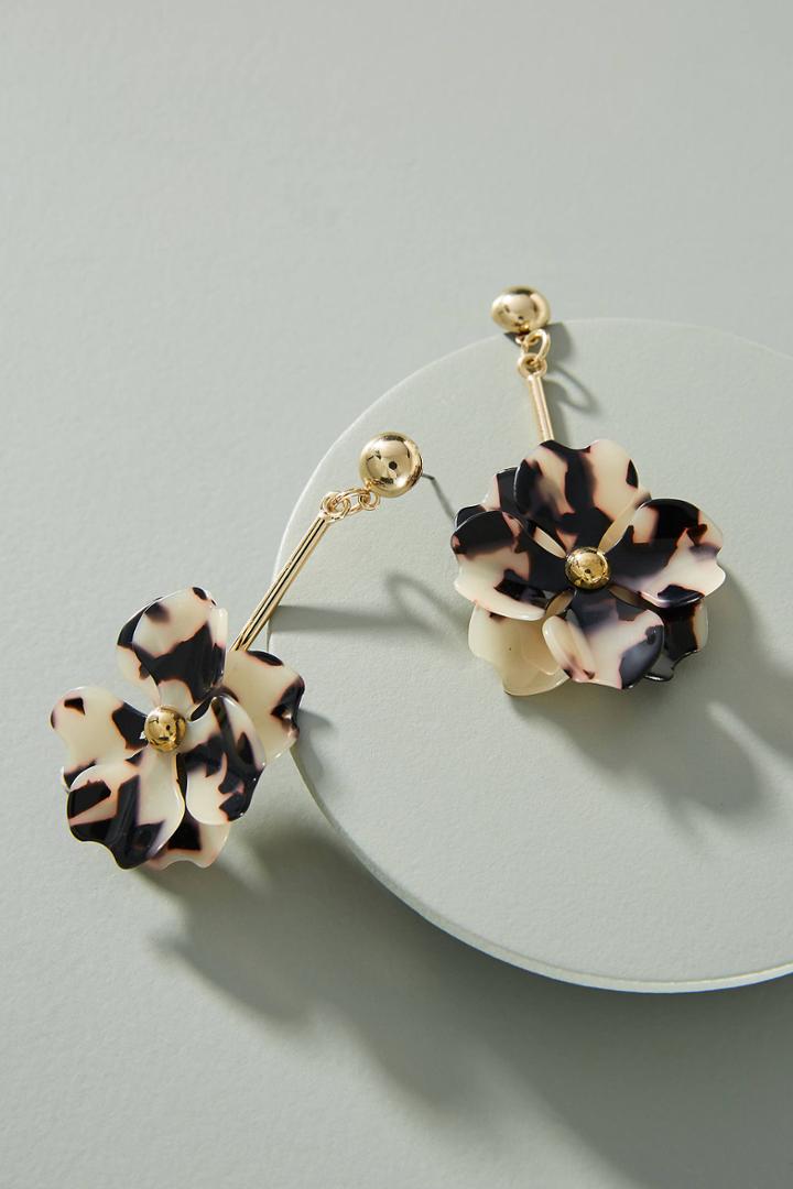 Anthropologie Pinwheel Flower Drop Earrings