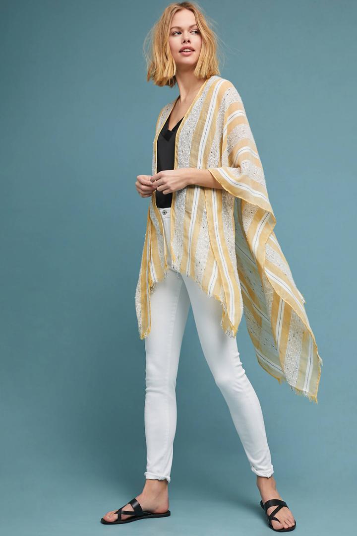Anthropologie Sunshine Striped Kimono
