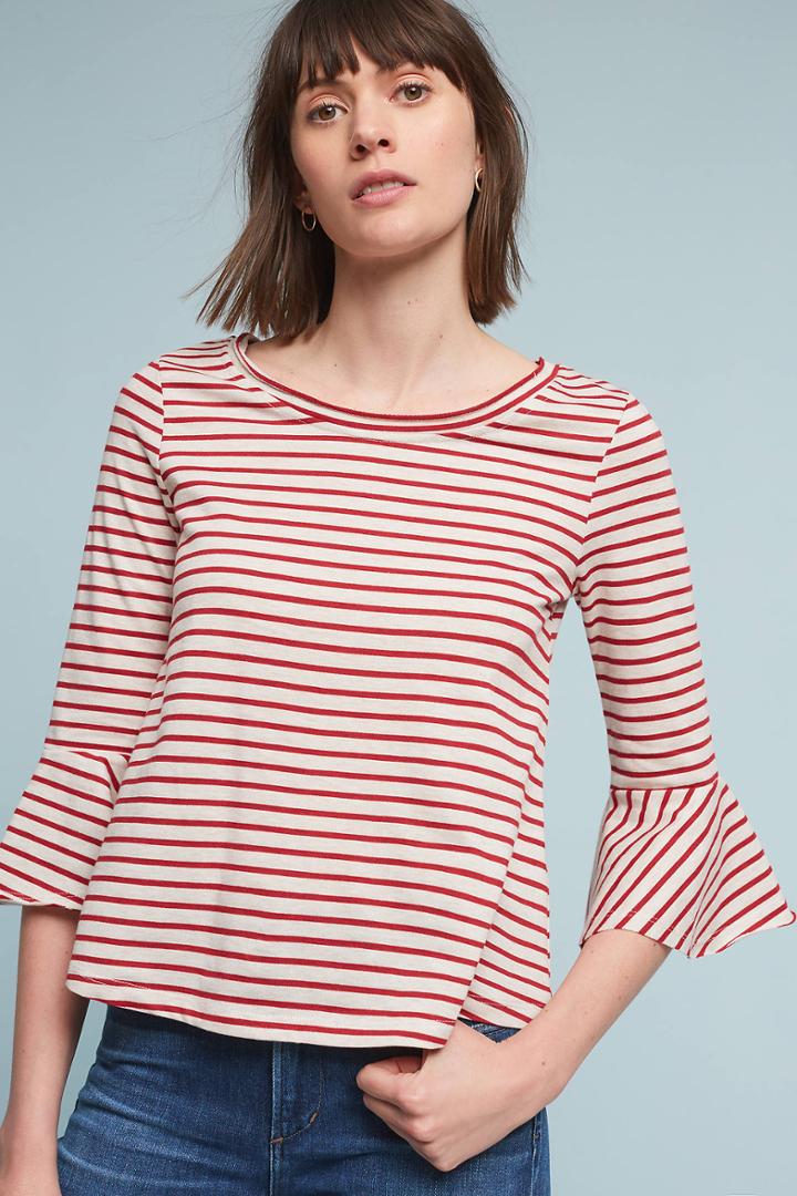 Deletta Celina Ruffled-sleeve Top