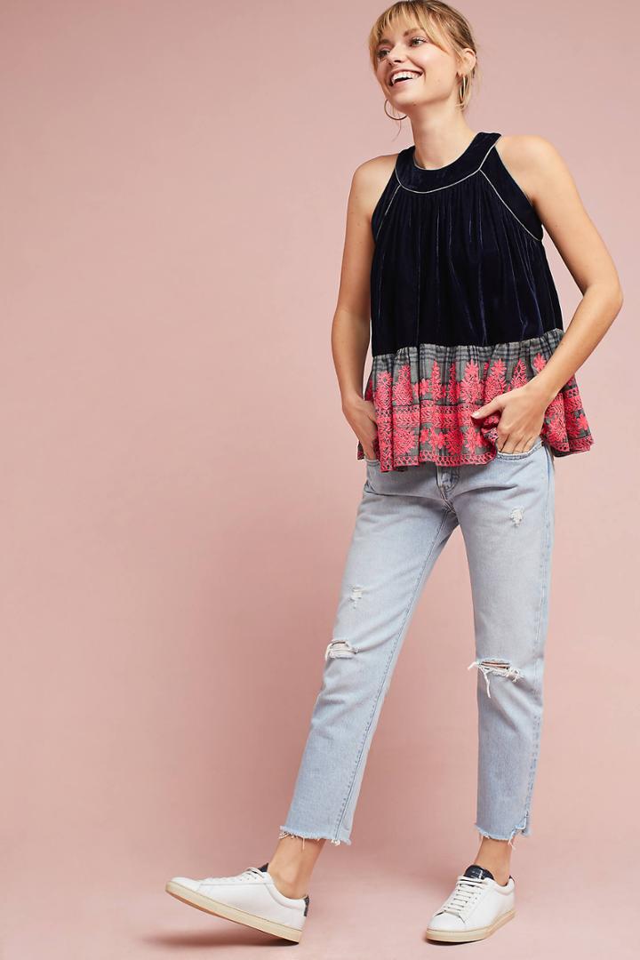 Anouk Grewal Renita Velvet Top