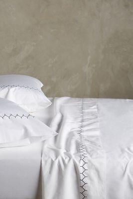 John Robshaw Mountain Stitch Sheet Navy