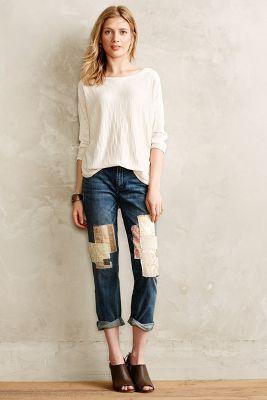 Anthropologie Pilcro Premium Hyphen Patchwork Jeans