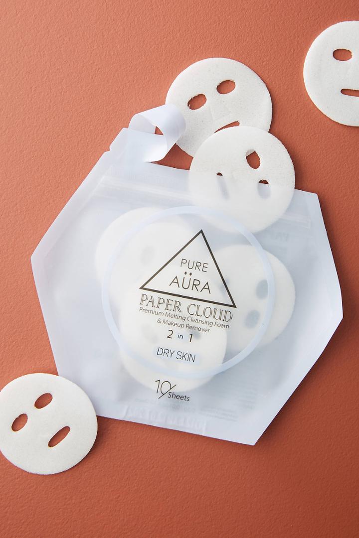 Pure Aura Paper Cloud Cleansing Foam And Makeup Remover - Dry Skin