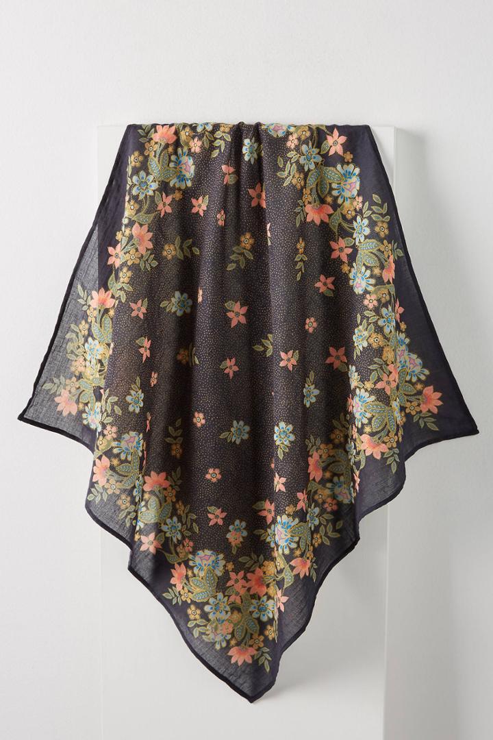 Anthropologie Prairie Printed Kerchief Scarf