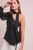 Amur Katty Silk One-shoulder Blouse