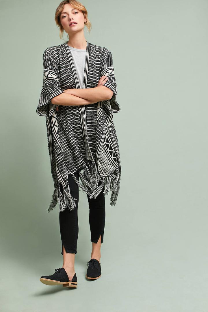 Anthropologie Graphic Stripe Kimono
