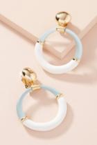 Alexis Bittar Colorblock Hoop Drop Earrings