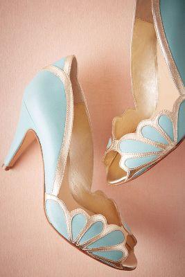 Anthropologie X Bhldn Isabella Scalloped Heel