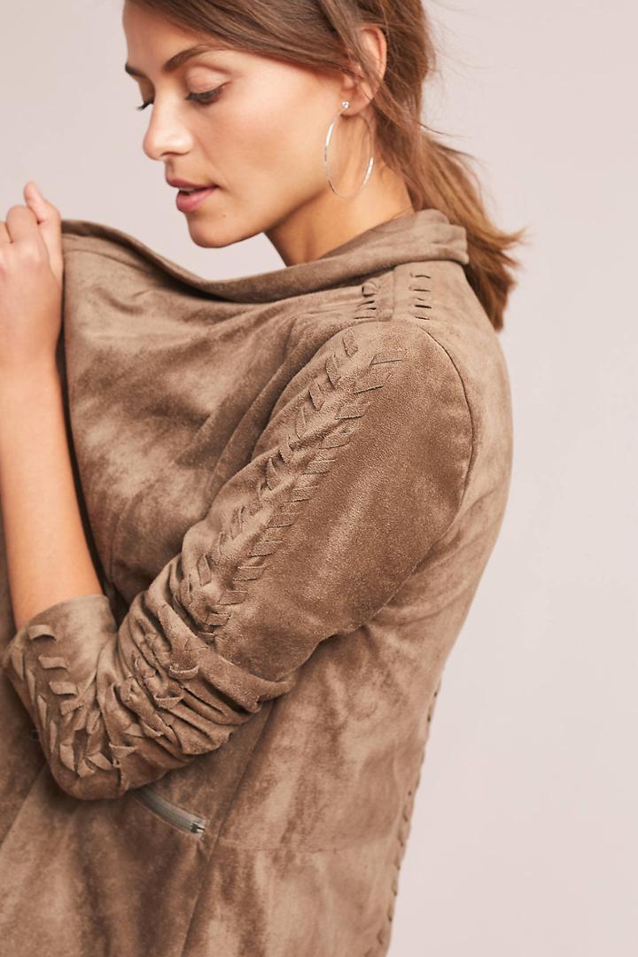 Cupcakes And Cashmere Doris Faux Suede Jacket