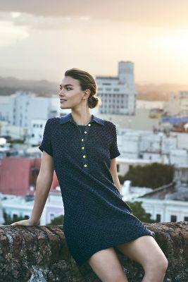 Moth Diamond-knit Shirtdress