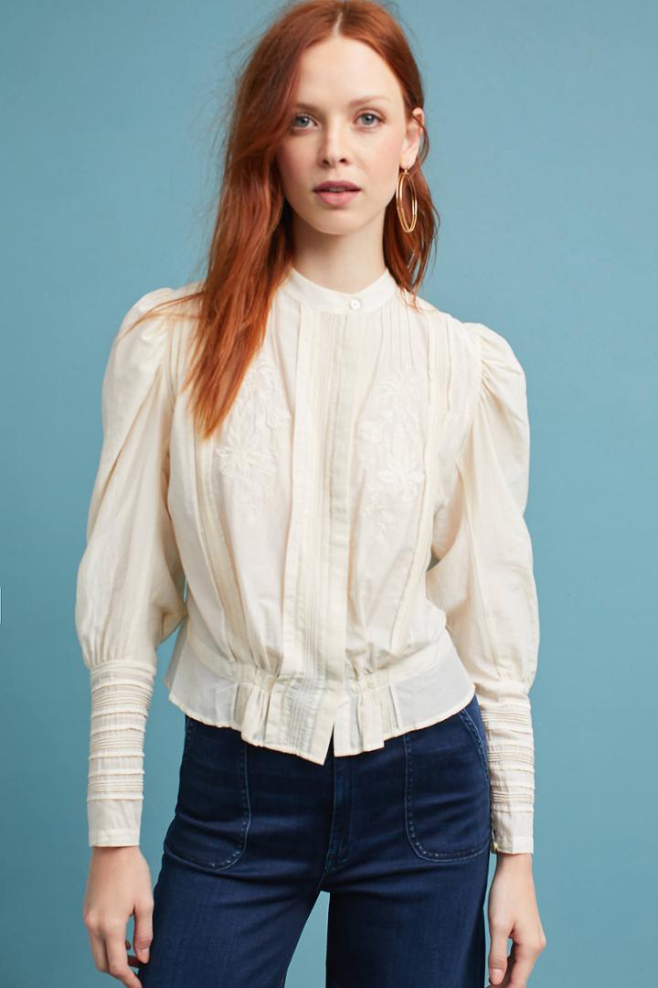 Burning Torch Eloise High-neck Blouse