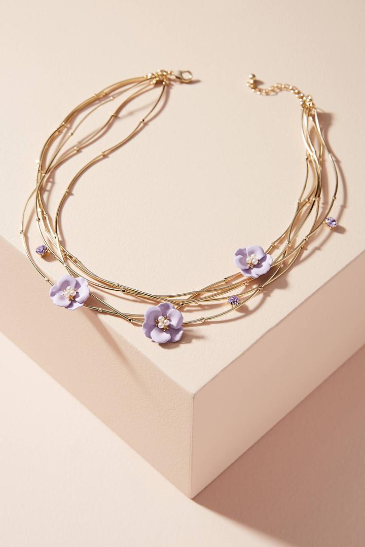 Anthropologie Meadow Blooms Collar Necklace