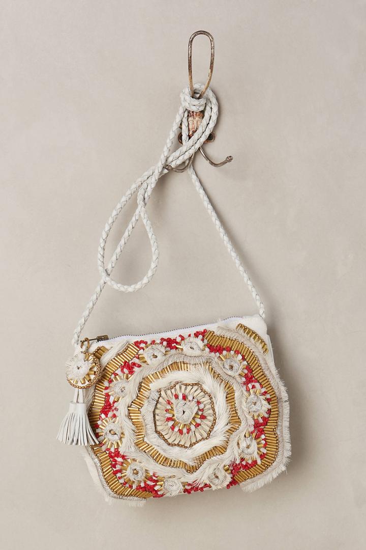 Anthropologie Esmeralda Beaded Velvet Bag