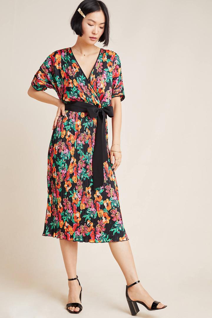 Diane Von Furstenberg Autumn Floral Wrap Dress