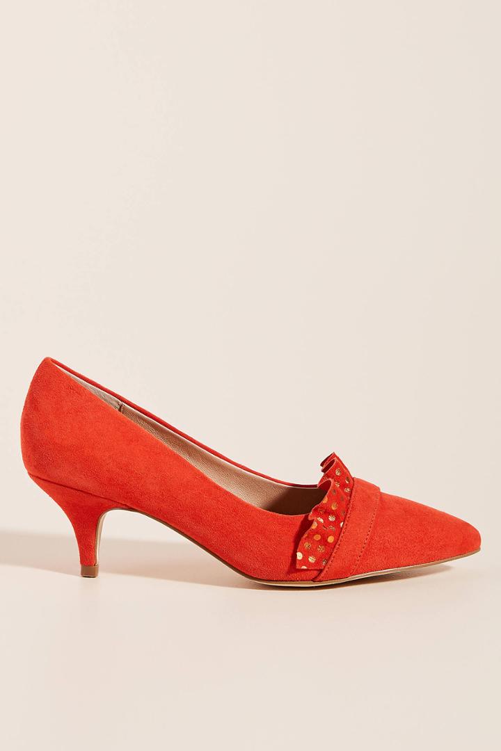 Anthropologie Sienna Ruffled Heels