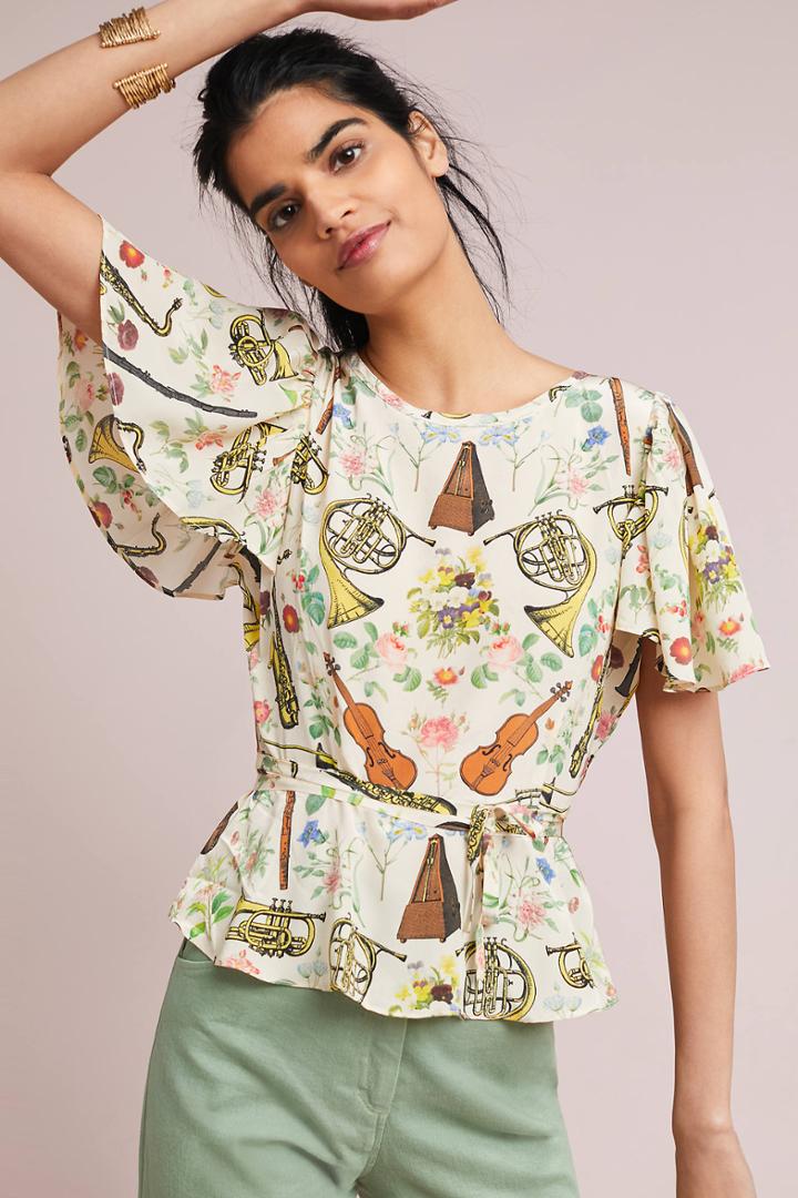 Samantha Pleet Orchestra Silk Blouse