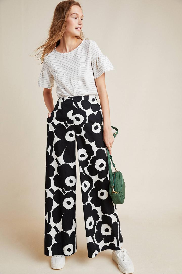 Marimekko Floral Wide-leg Trousers