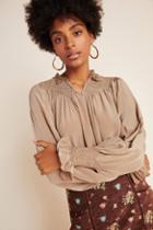 Love Sam Lissa Silk Peasant Blouse