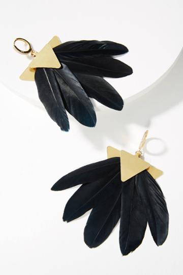 Katerina Psoma Artemis Feather Drop Earrings