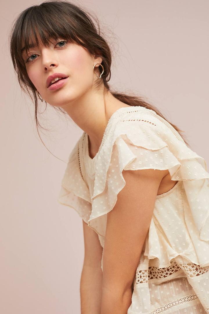 Ranna Gill Juliet Flutter-sleeve Blouse