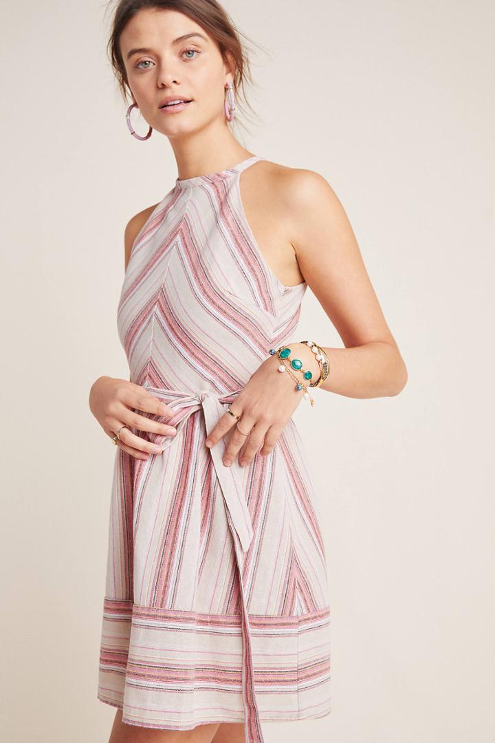 J.o.a. Striped Halter Dress