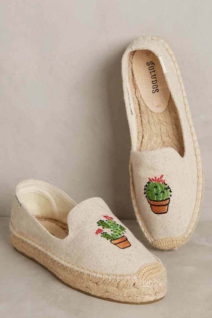 Soludos Embroidered Cactus Espadrilles