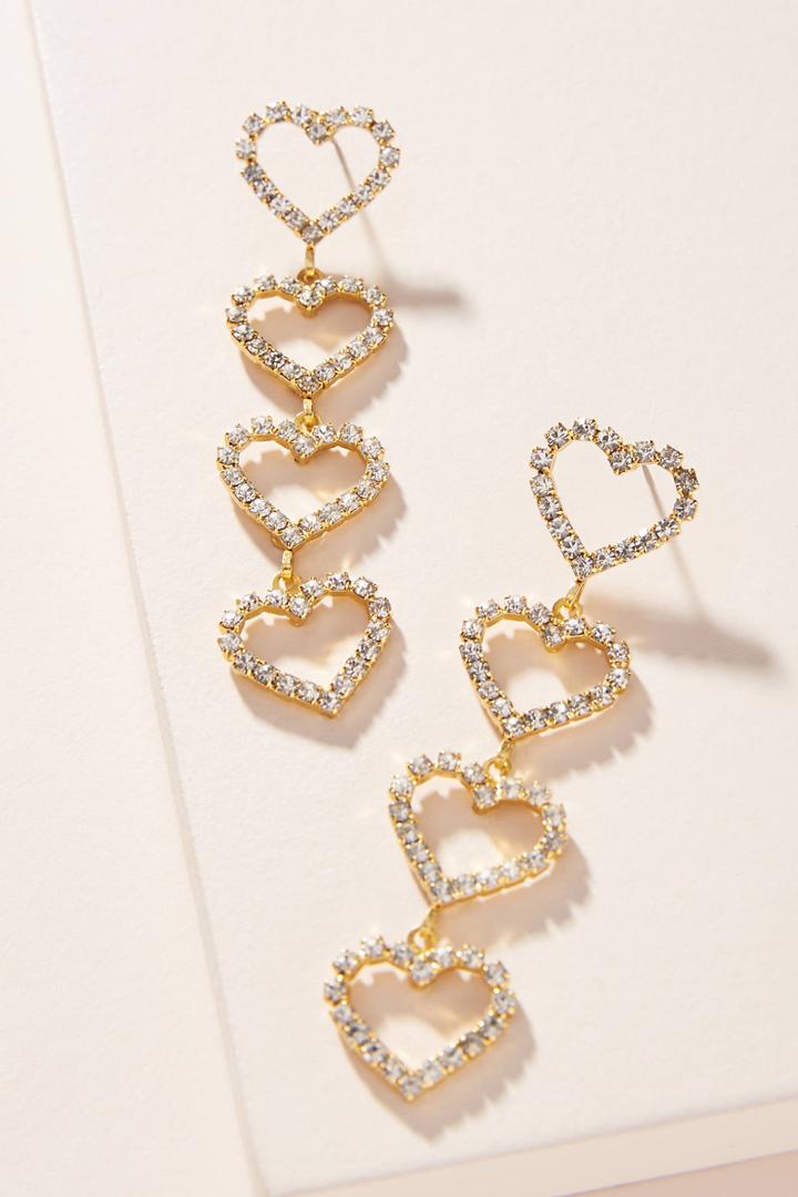 Elizabeth Cole Mila Heart Drop Earrings
