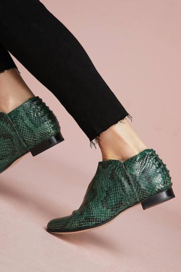 Pyramides Green Snake Print Boots