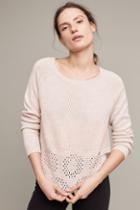 Troubadour Cropped Pointelle Pullover