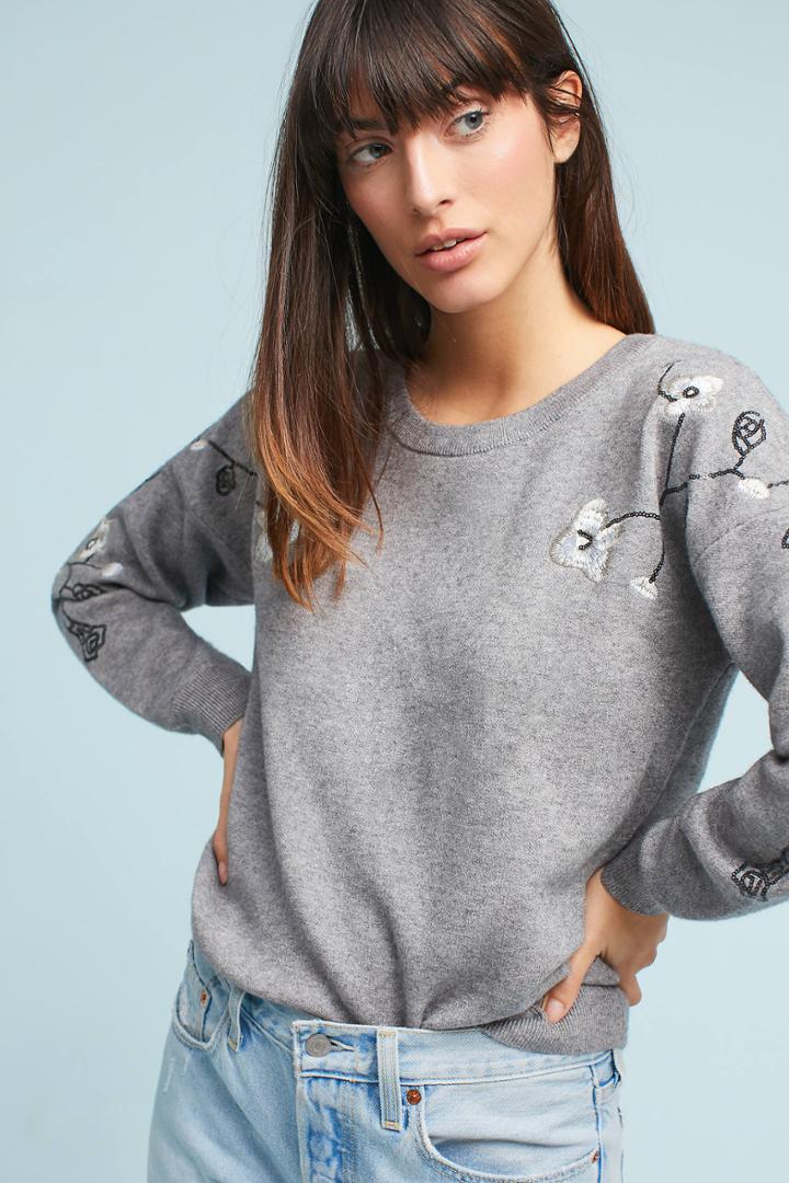 Moth Lilly Embroidered Pullover