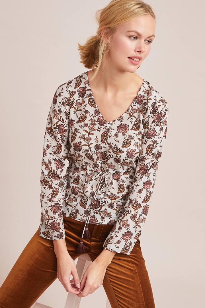 Duet Waisted Silk Blouse