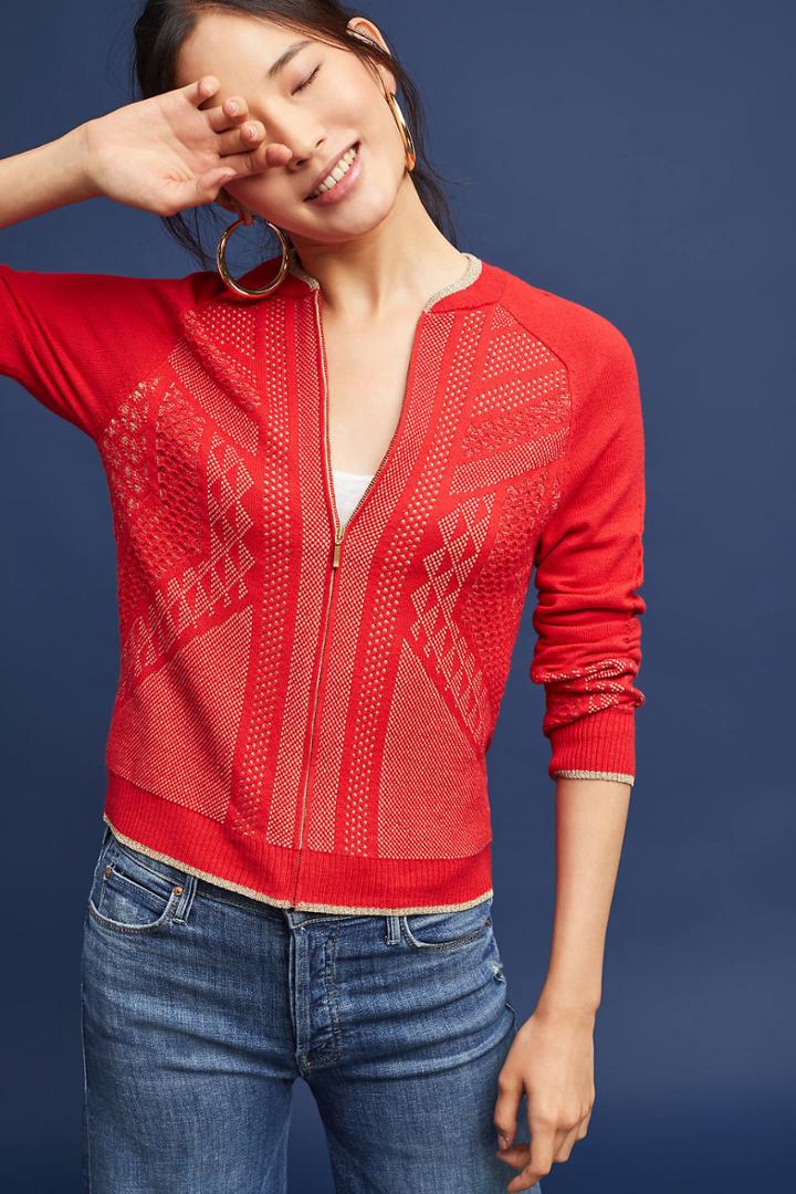 Seen Worn Kept Roan Jacquard Knit Bomber