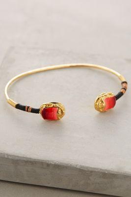 Gas Bijoux Scarab-capped Cuff