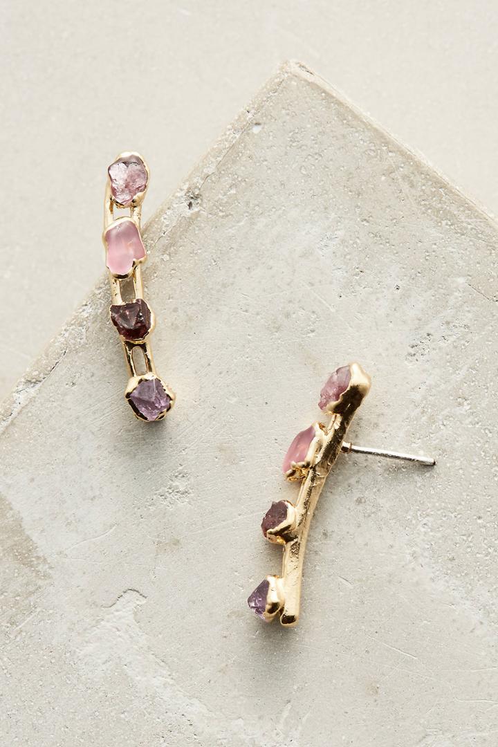 Anthropologie Climbing Ruby Earrings