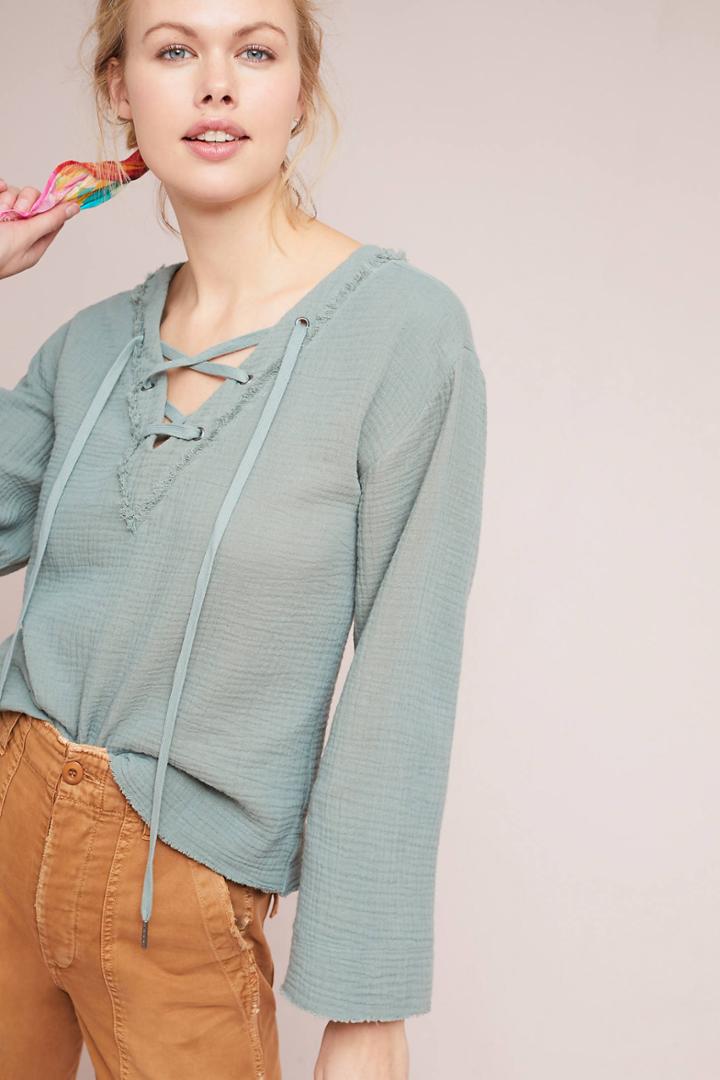 Cloth & Stone Lace-up Top