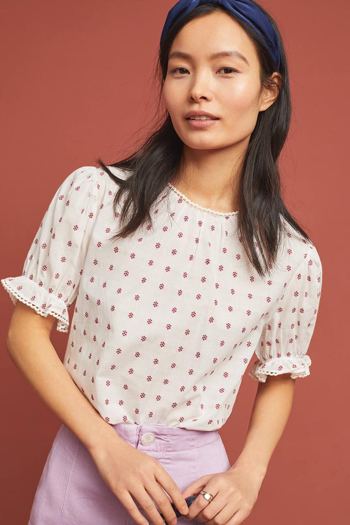 Dra Deanna Puff-sleeved Blouse
