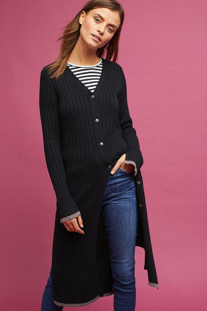 Michael Stars Long Ribbed Cardigan