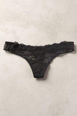 Josie By Natori Bardot Ivoire Thong Black