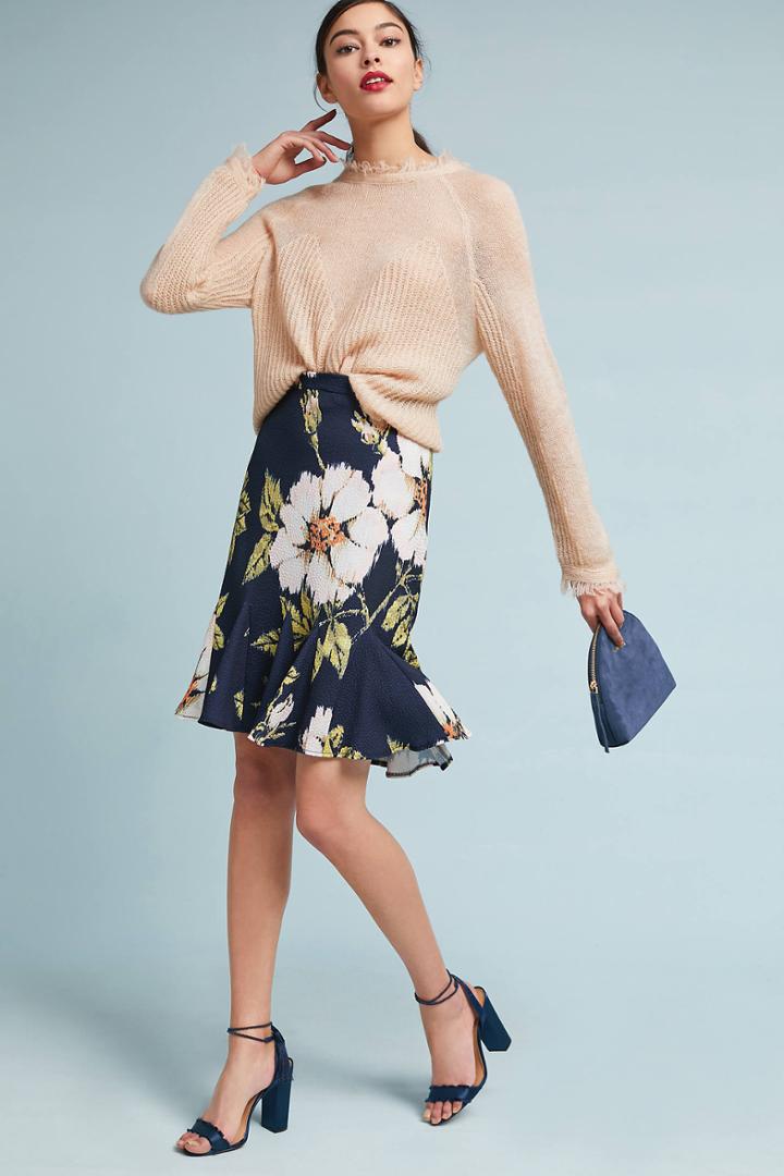 Eva Franco Naples Flounced Skirt