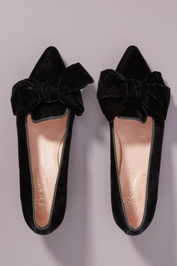 Bisue Ballerinas Velvet Bow Heels