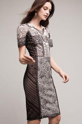 Byron Lars Lace Melange Pencil Dress