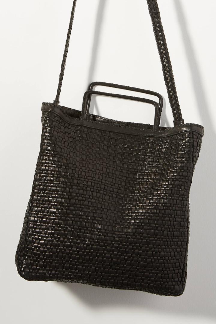 En Shalla Woven Leather Tote Bag