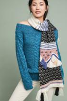 Hello Hydrangea Tassel-knit Scarf