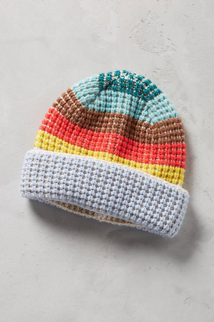 Eribe Dotted Stripe Wool Beanie