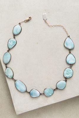 Ela Mae Bezeled Larimar Choker
