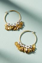 Anthropologie Leaflet Hoop Earrings