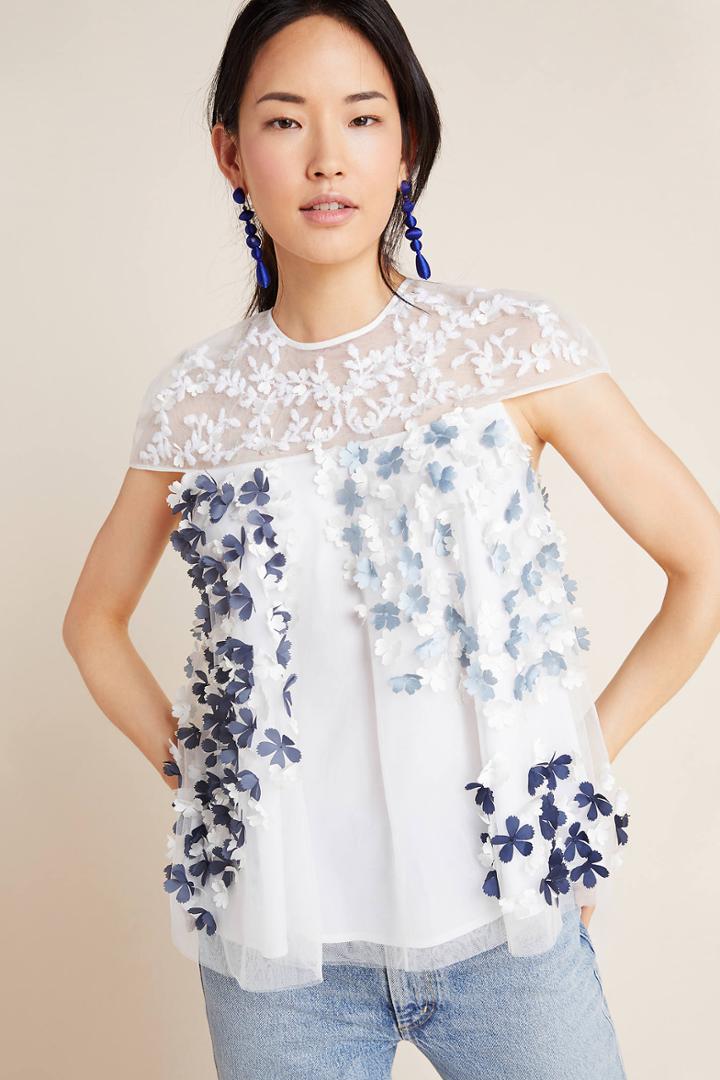 Not So Serious By Pallavi Mohan Ada Tulle Swing Blouse