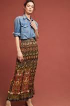Anna Sui Pleated Maxi Skirt