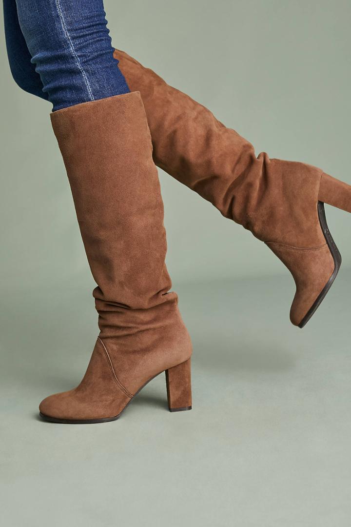 All Black Slouchy Knee-high Boots